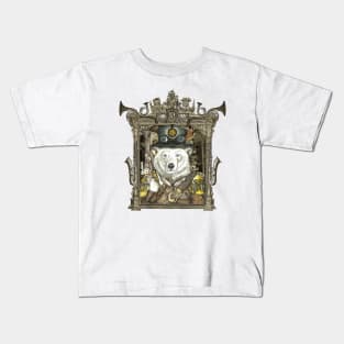 Polar Bear Warden with Steampunk Frame Kids T-Shirt